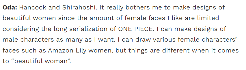 Eiichiro Oda über weibliche Charaktere